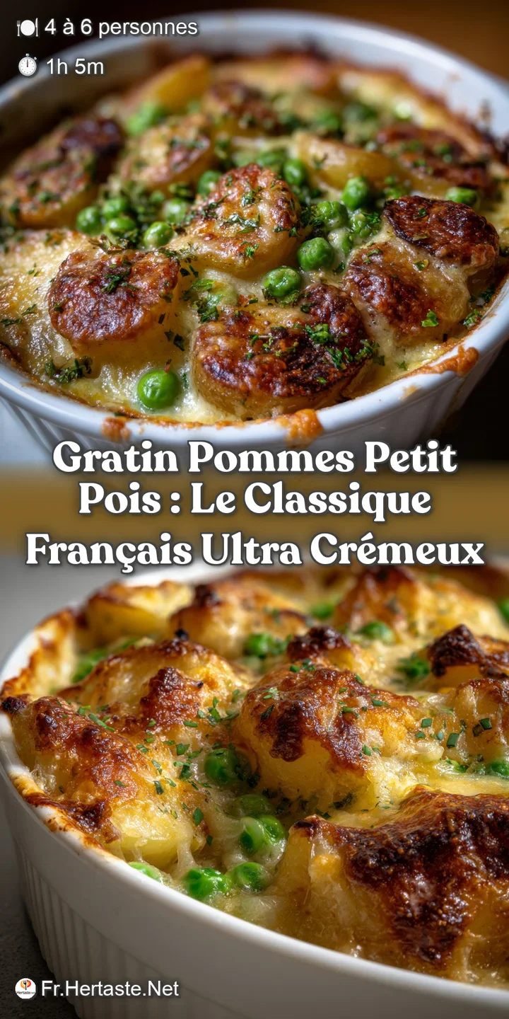Gratin Pommes Petit Pois : Le Classique Fran&ccedil;ais Ultra Cr&eacute;meux