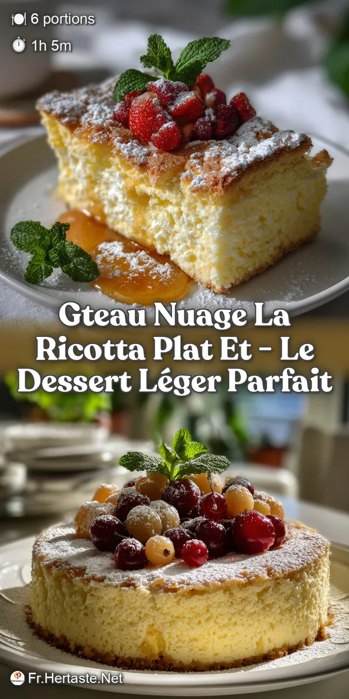 Gteau Nuage la Ricotta Plat et - Le Dessert L&eacute;ger Parfait