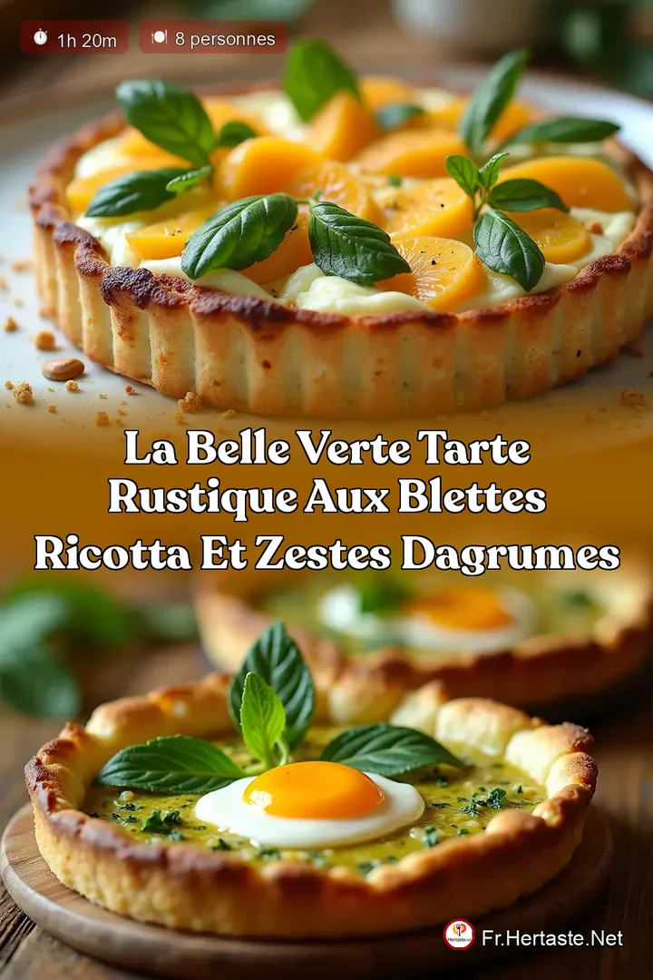La Belle Verte Tarte Rustique aux Blettes Ricotta et Zestes dAgrumes