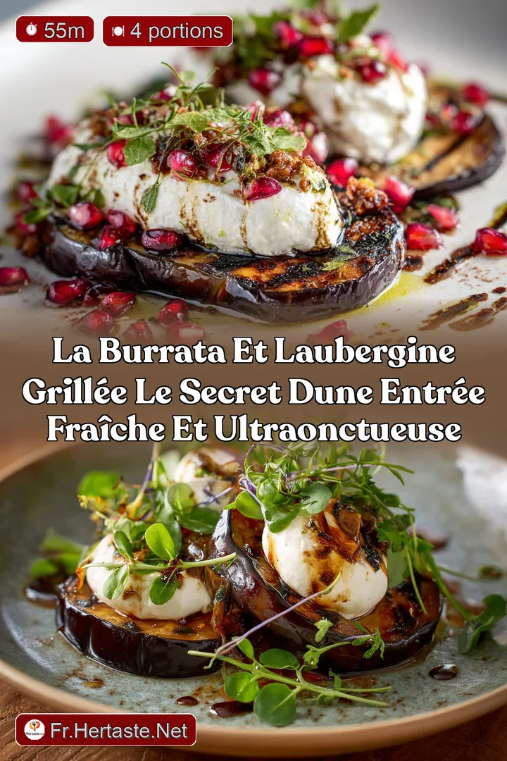 La Burrata et lAubergine Grill&eacute;e Le secret dune entr&eacute;e fra&icirc;che et ultraonctueuse