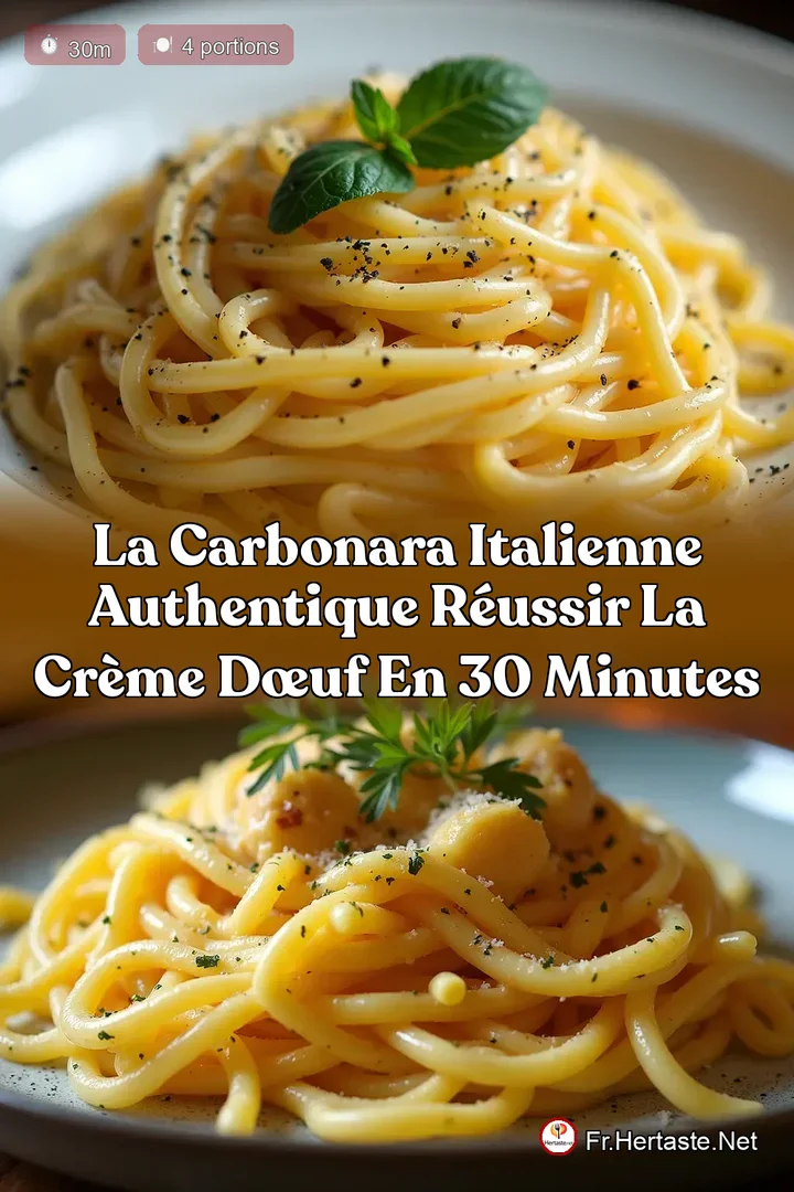 La Carbonara Italienne Authentique R&eacute;ussir la Cr&egrave;me d&OElig;uf en 30 Minutes