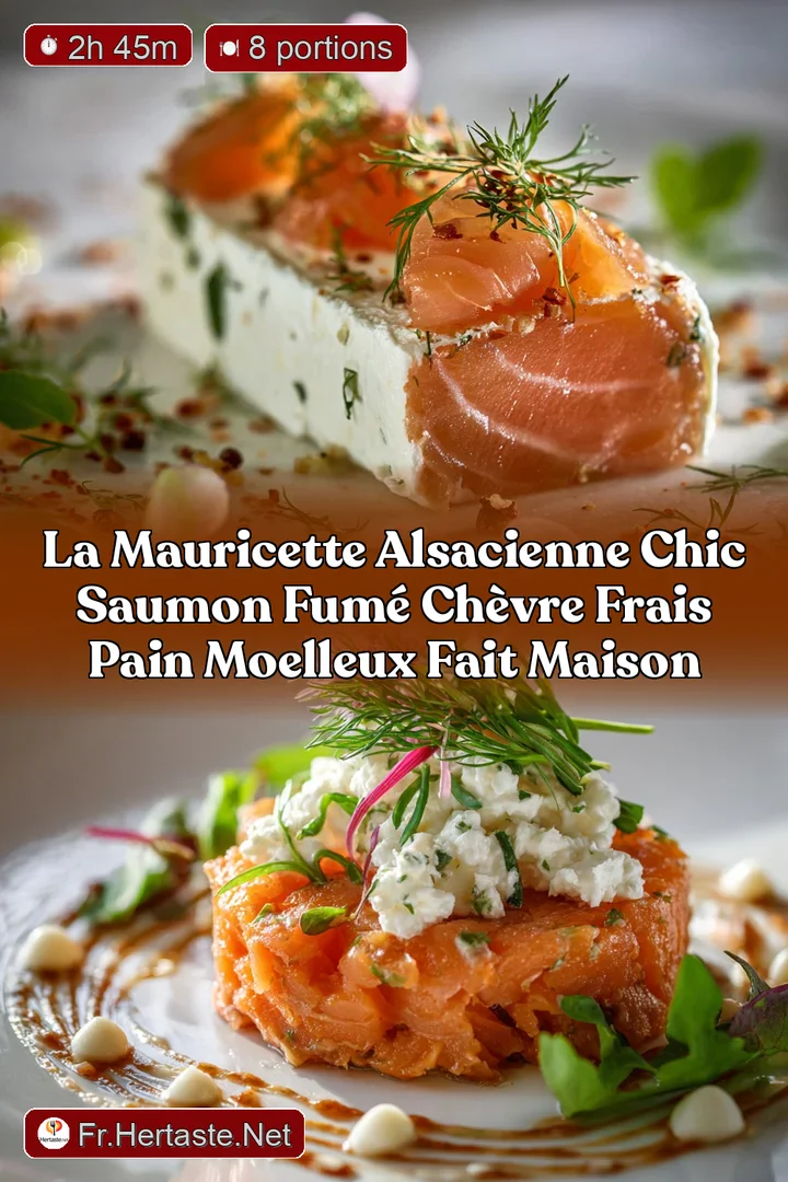 La Mauricette alsacienne chic Saumon fum&eacute; ch&egrave;vre frais pain moelleux fait maison