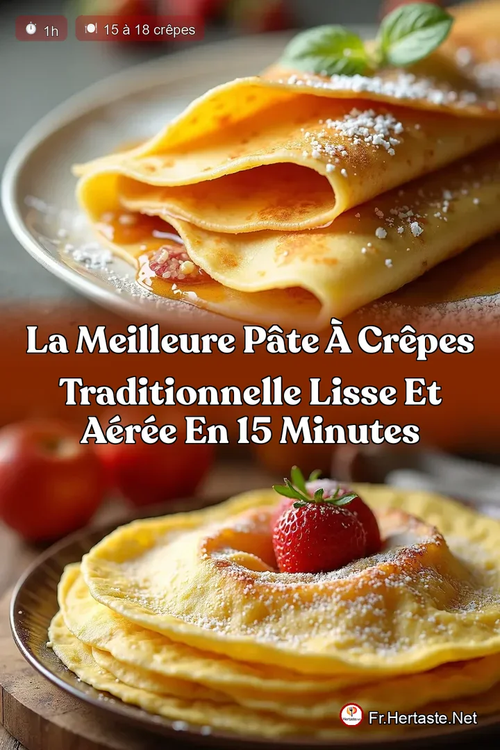 La Meilleure P&acirc;te &agrave; Cr&ecirc;pes Traditionnelle Lisse et A&eacute;r&eacute;e en 15 Minutes