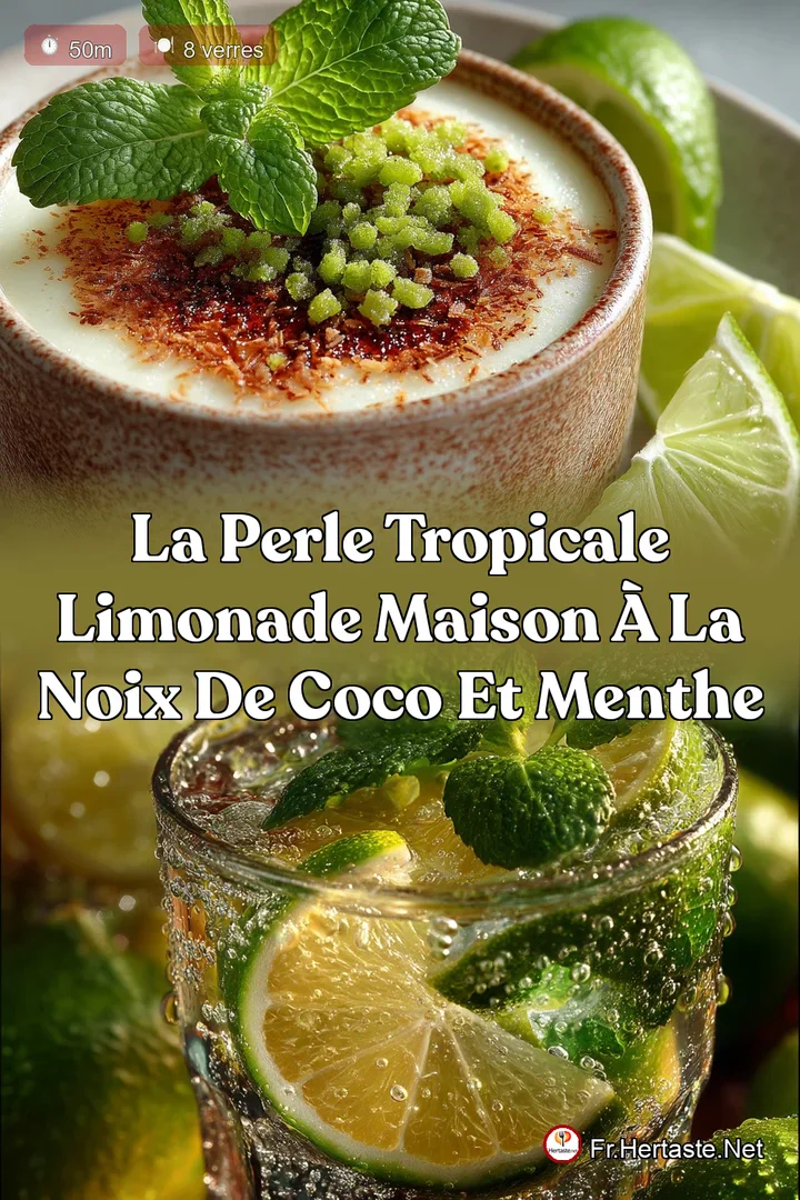La Perle Tropicale Limonade Maison &agrave; la Noix de Coco et Menthe