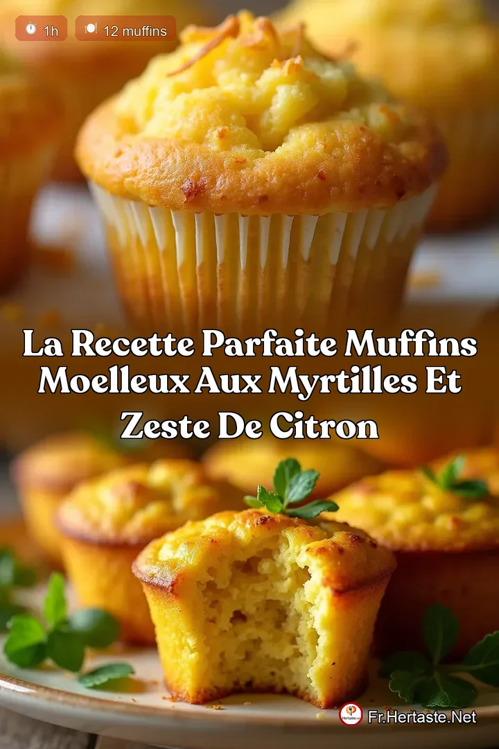 La Recette Parfaite Muffins Moelleux aux Myrtilles et Zeste de Citron