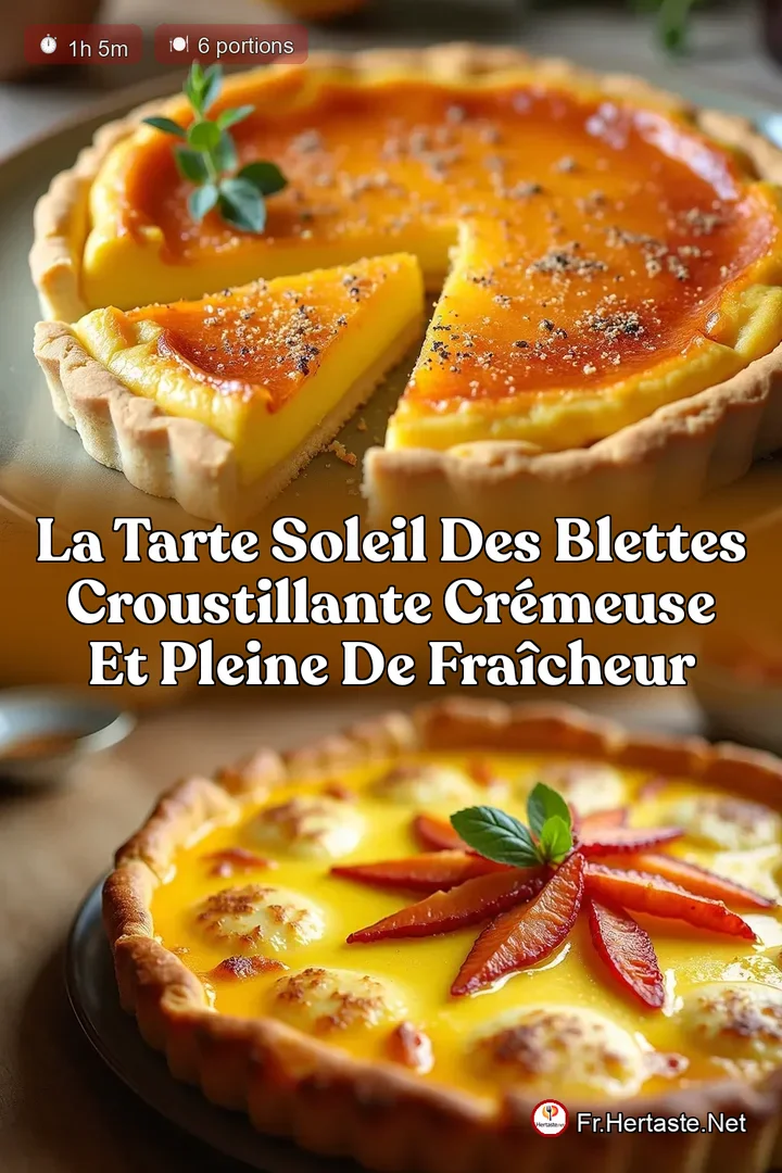 La Tarte Soleil des Blettes Croustillante Cr&eacute;meuse et Pleine de Fra&icirc;cheur
