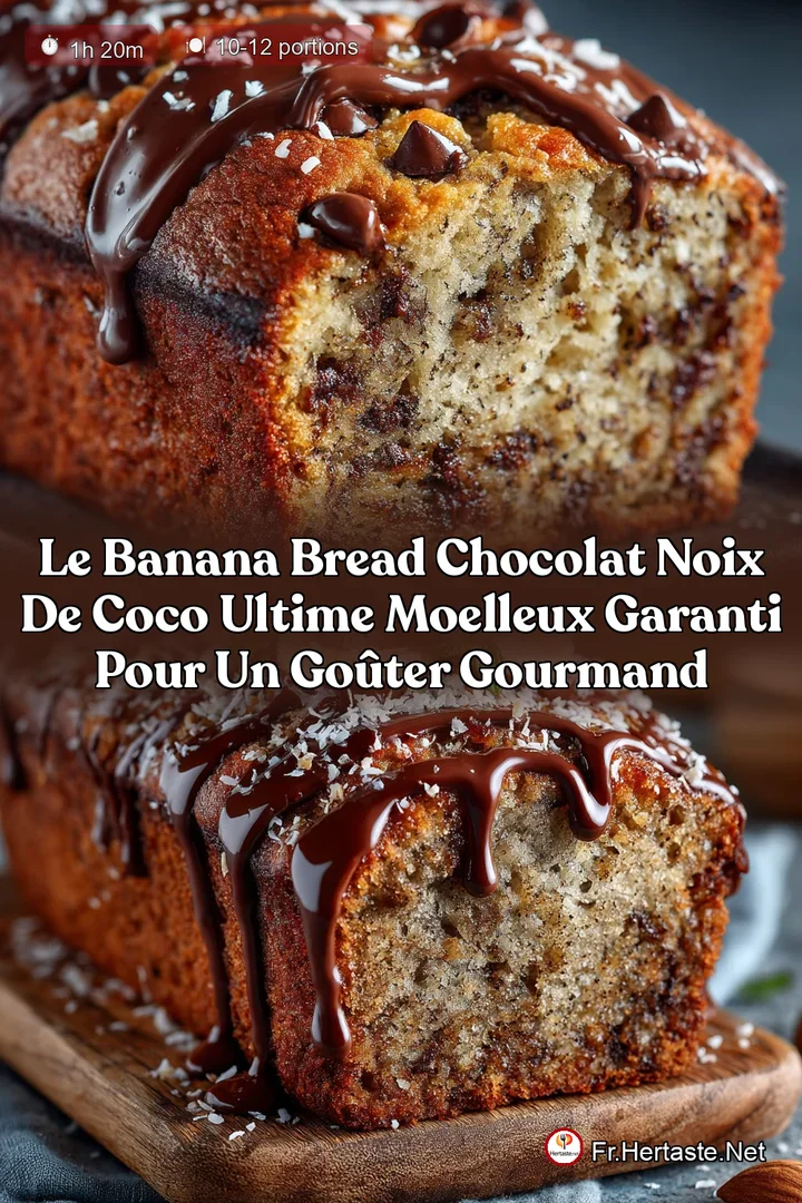 Le Banana bread chocolat noix de coco ultime Moelleux garanti pour un go&ucirc;ter gourmand