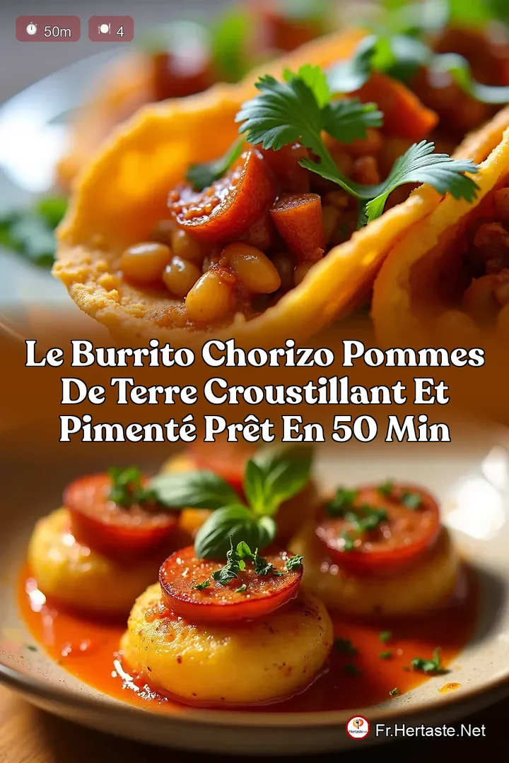 Le Burrito Chorizo Pommes de Terre Croustillant et Piment&eacute; Pr&ecirc;t en 50 Min