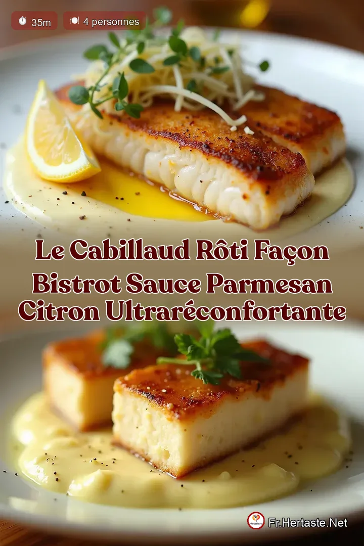 Le Cabillaud R&ocirc;ti Fa&ccedil;on Bistrot Sauce Parmesan Citron UltraR&eacute;confortante