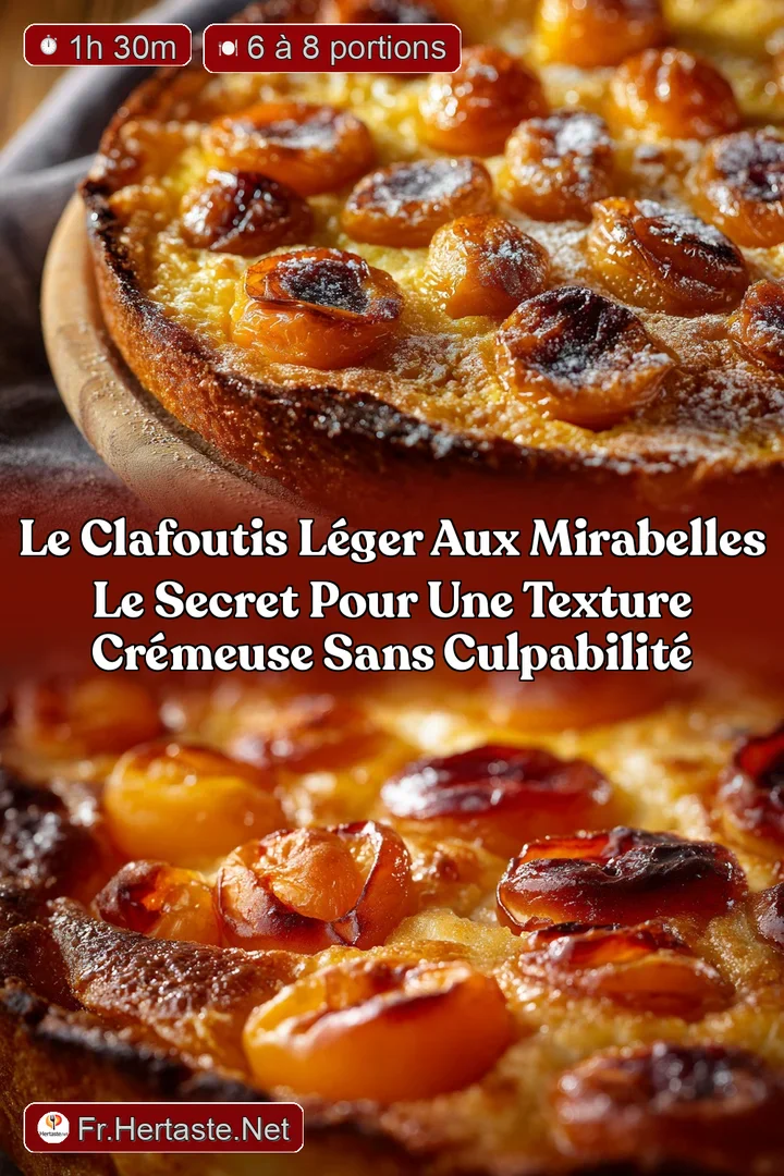 Le Clafoutis L&eacute;ger aux Mirabelles Le Secret pour une Texture Cr&eacute;meuse sans Culpabilit&eacute;