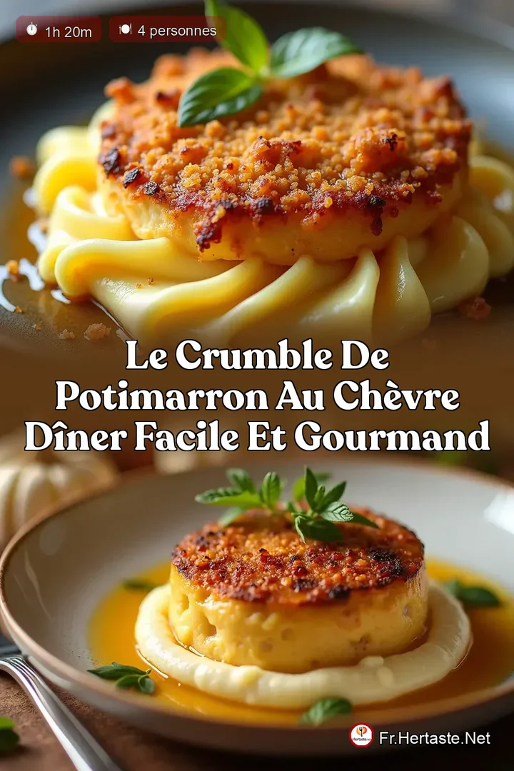 Le Crumble de Potimarron au Ch&egrave;vre D&icirc;ner Facile et Gourmand