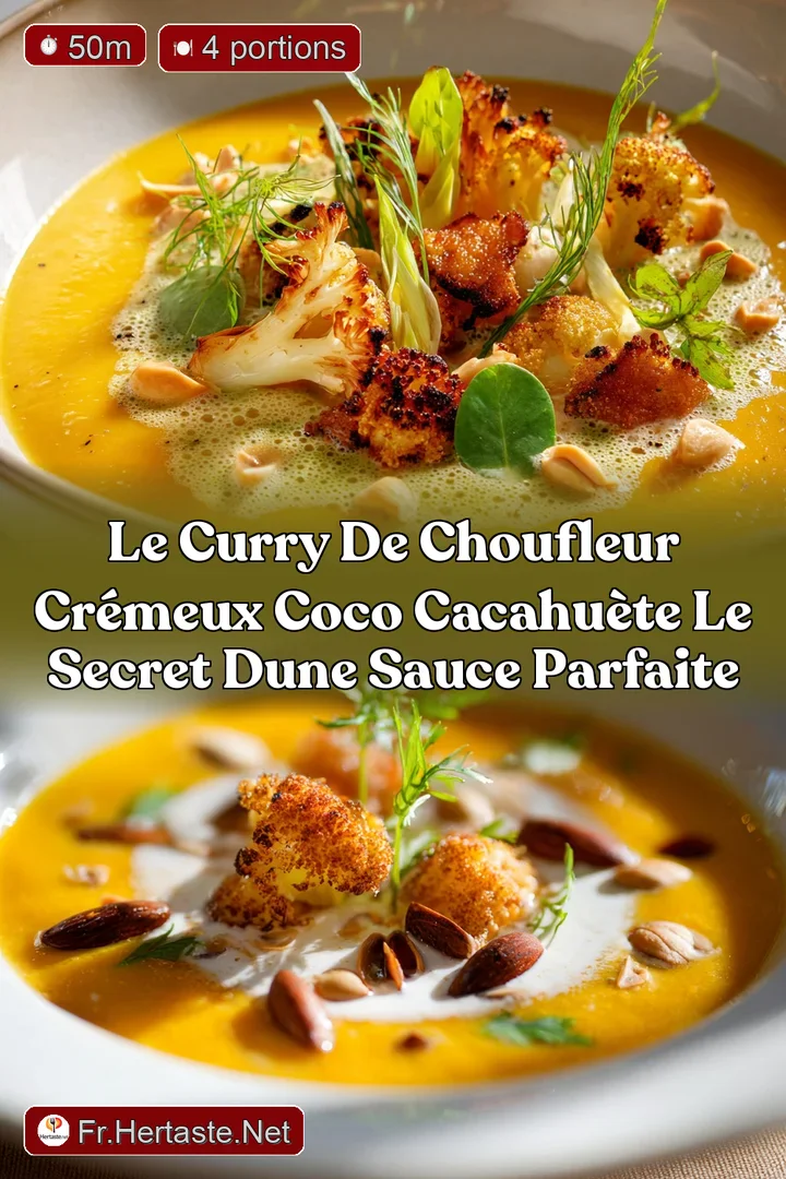 Le Curry de Choufleur Cr&eacute;meux Coco Cacahu&egrave;te Le secret dune sauce parfaite