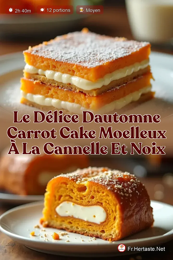 Le D&eacute;lice dAutomne Carrot Cake Moelleux &agrave; la Cannelle et Noix