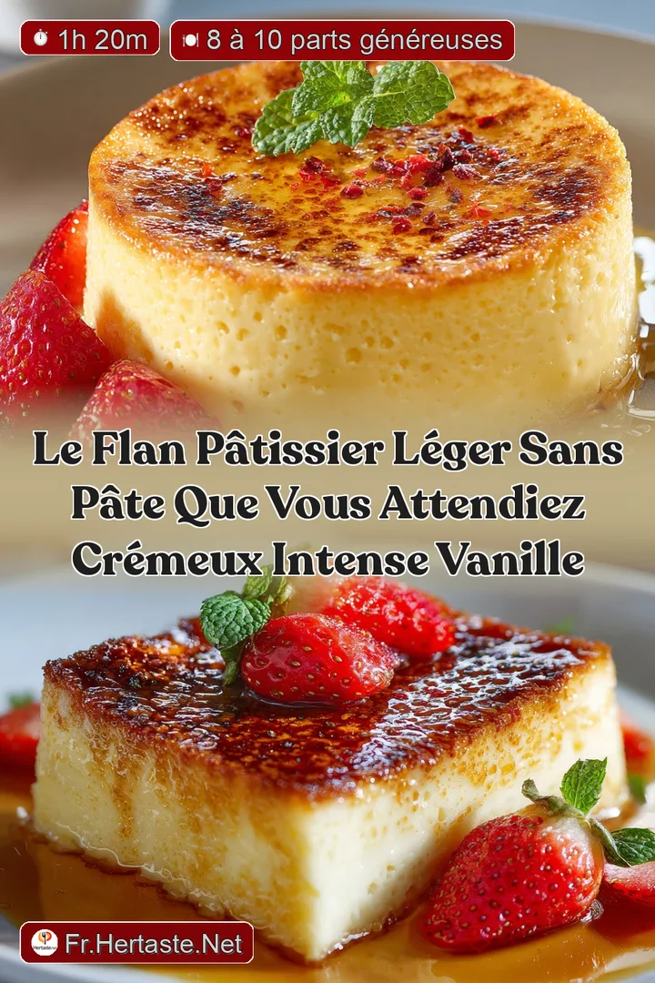 Le Flan P&acirc;tissier L&eacute;ger Sans P&acirc;te que vous attendiez cr&eacute;meux intense vanille