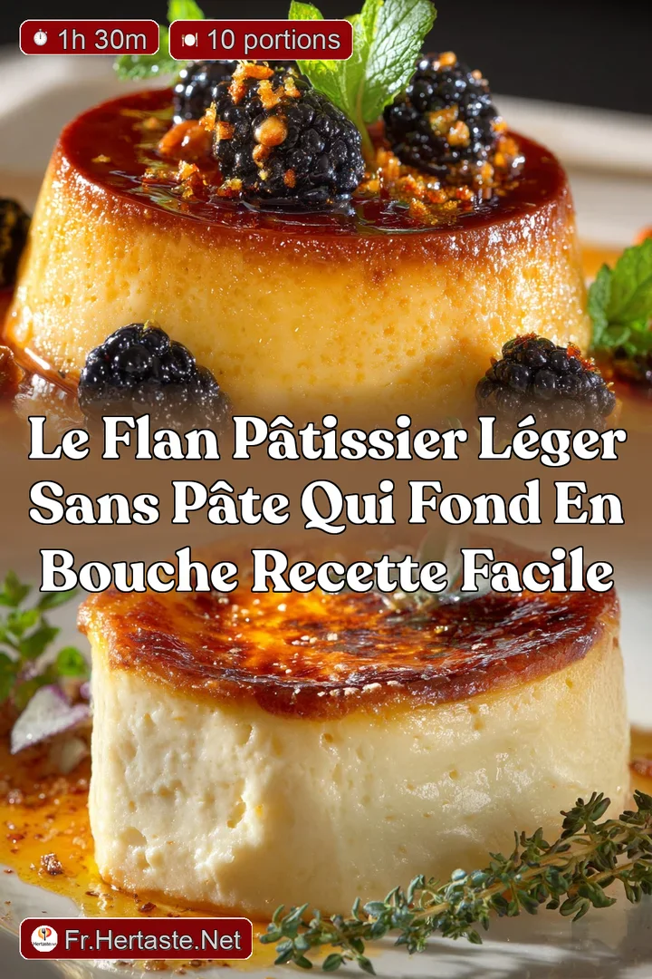Le Flan P&acirc;tissier L&eacute;ger Sans P&acirc;te qui Fond en Bouche Recette Facile
