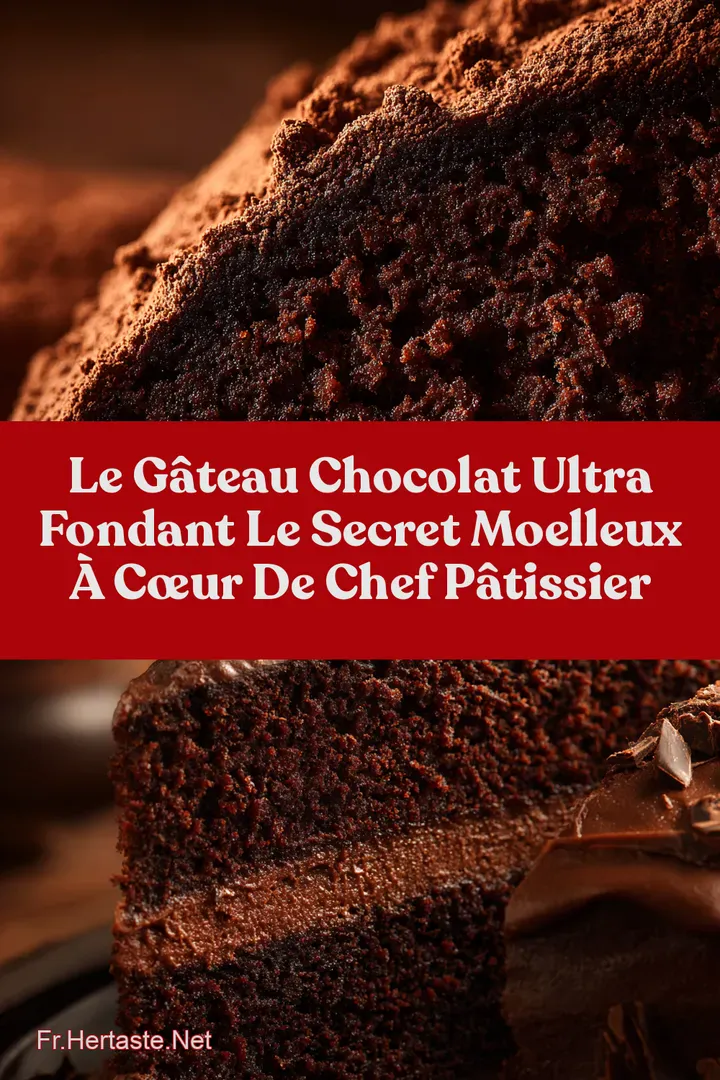 Le G&acirc;teau Chocolat Ultra Fondant Le Secret Moelleux &agrave; C&oelig;ur de Chef P&acirc;tissier