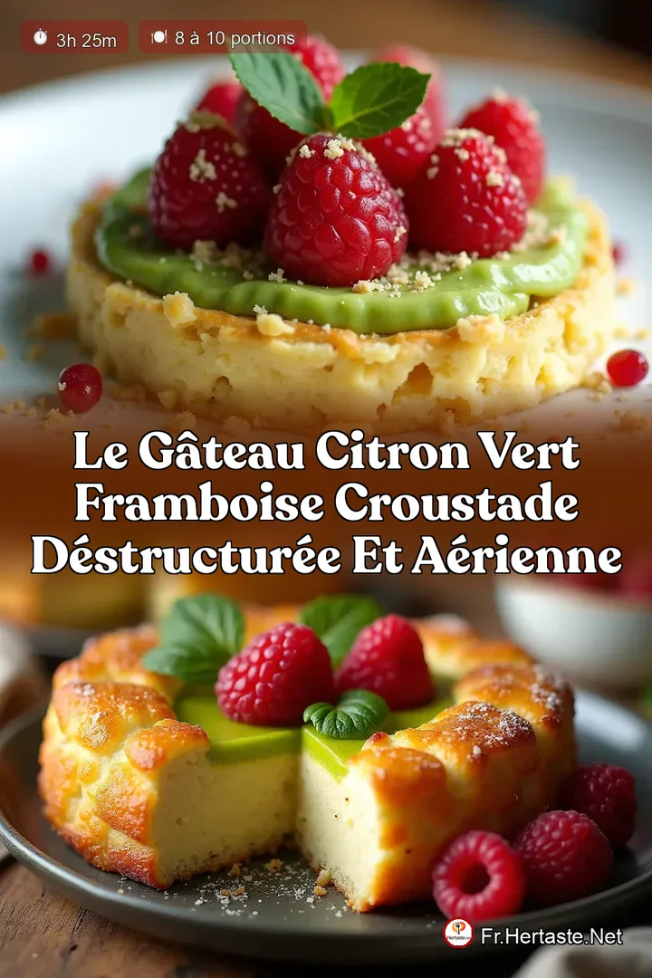 Le G&acirc;teau Citron Vert Framboise Croustade D&eacute;structur&eacute;e et A&eacute;rienne