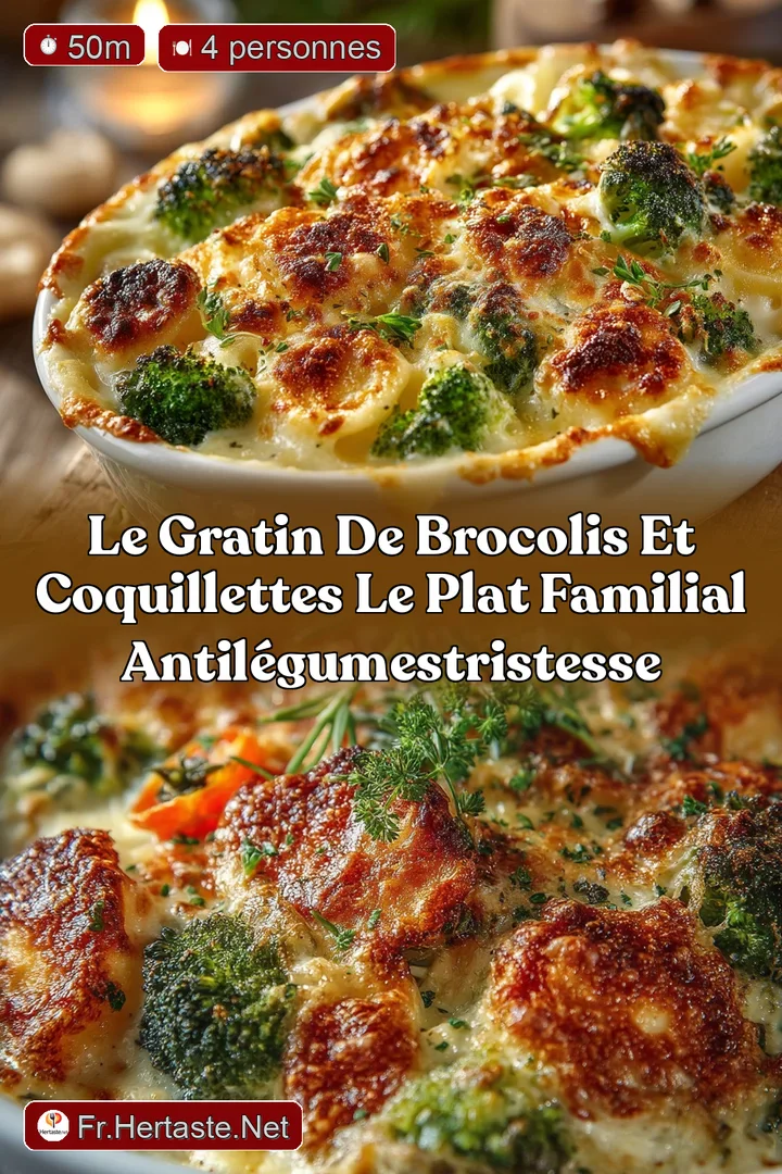 Le Gratin de Brocolis et Coquillettes Le plat familial antil&eacute;gumestristesse