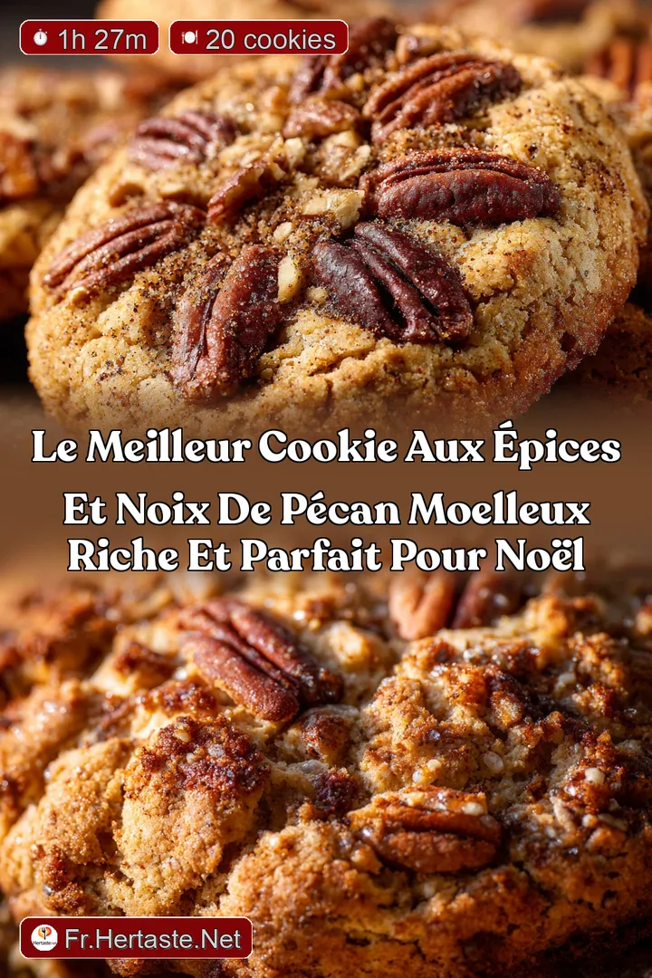 Le meilleur Cookie aux &eacute;pices et noix de p&eacute;can Moelleux riche et parfait pour No&euml;l