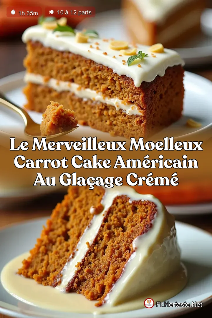 Le Merveilleux Moelleux Carrot Cake Am&eacute;ricain au Gla&ccedil;age Cr&eacute;m&eacute;