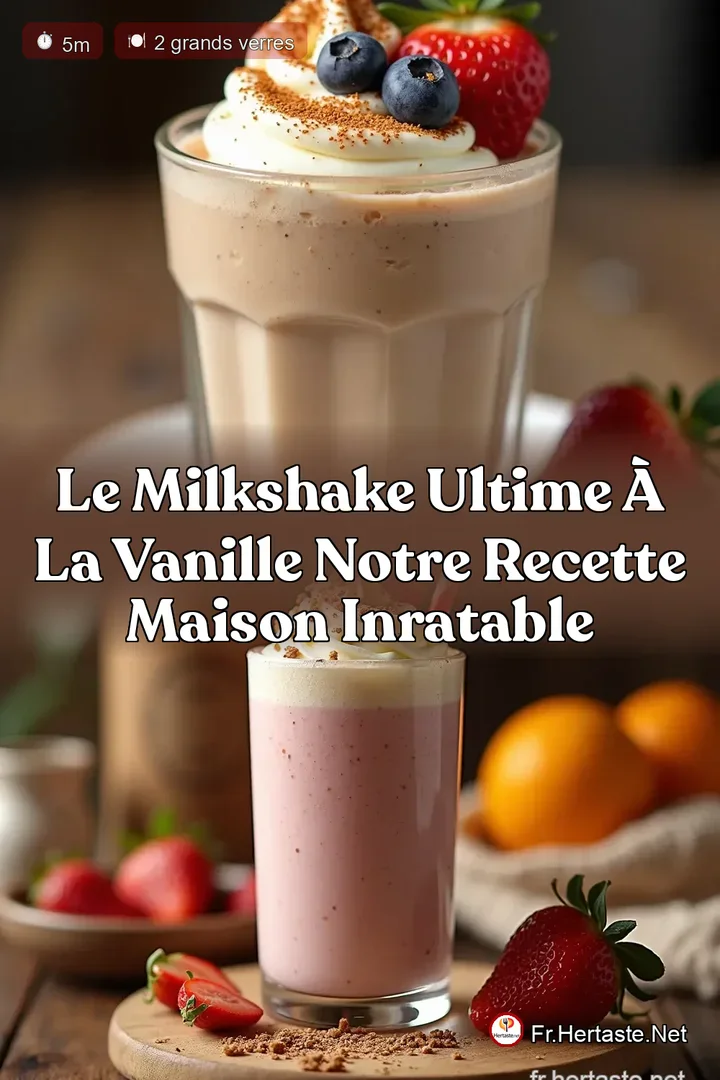 Le Milkshake Ultime &agrave; la Vanille Notre Recette Maison Inratable