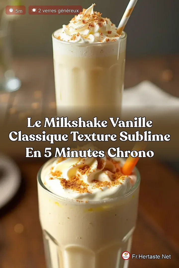 Le MilkShake Vanille Classique Texture Sublime en 5 Minutes Chrono