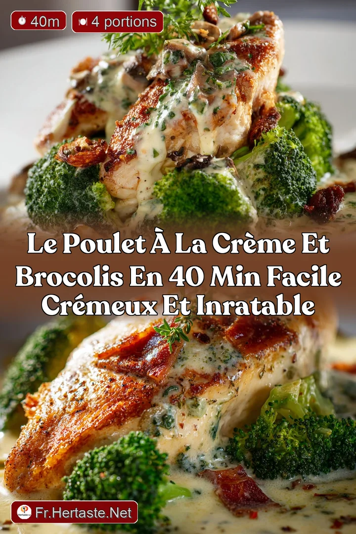 Le Poulet &agrave; la Cr&egrave;me et Brocolis en 40 min Facile cr&eacute;meux et inratable