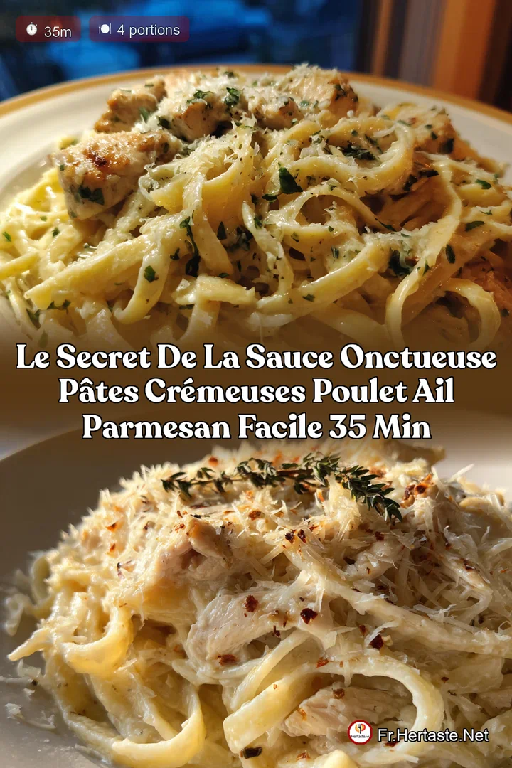 Le Secret de la Sauce Onctueuse P&acirc;tes Cr&eacute;meuses Poulet Ail Parmesan Facile 35 min