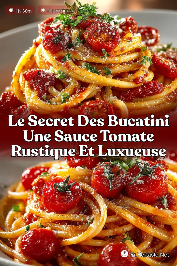 Le Secret des Bucatini Une Sauce Tomate Rustique et Luxueuse