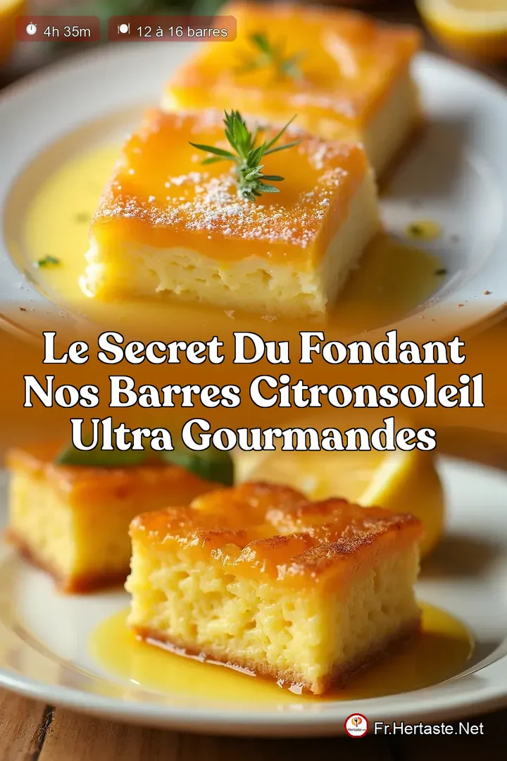 Le Secret du Fondant Nos Barres CitronSoleil Ultra Gourmandes