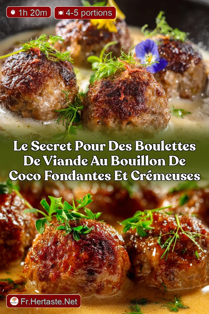 Le secret pour des Boulettes de viande au bouillon de coco fondantes et cr&eacute;meuses