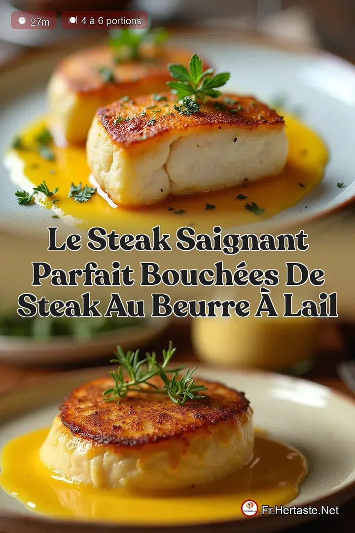 Le Steak Saignant Parfait Bouch&eacute;es de Steak au Beurre &agrave; lAil