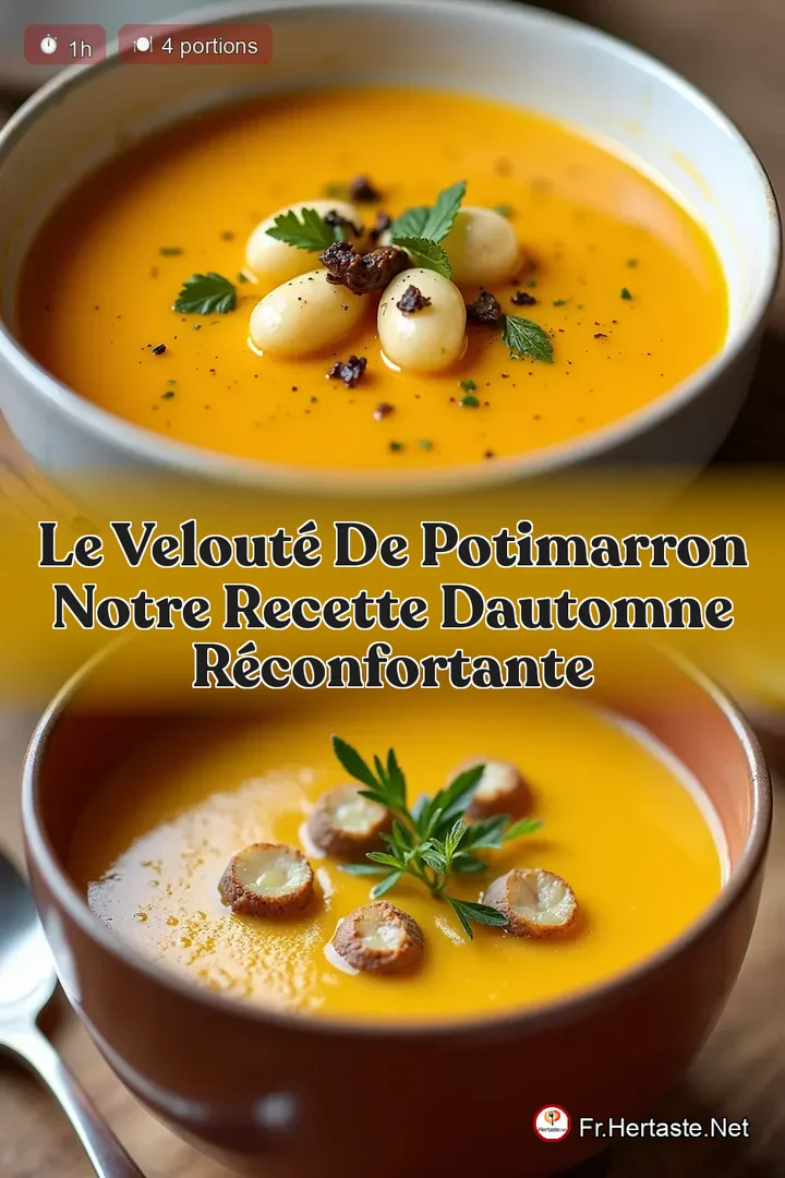Le Velout&eacute; de Potimarron Notre Recette dAutomne R&eacute;confortante