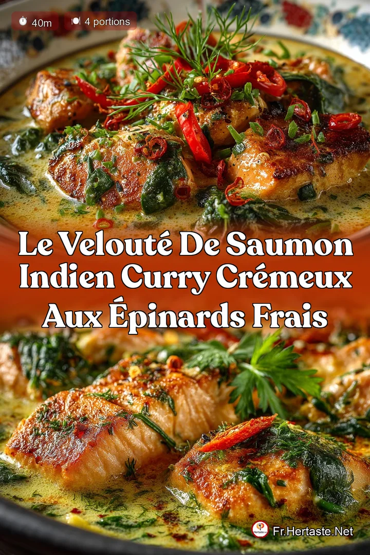 Le Velout&eacute; de Saumon Indien Curry Cr&eacute;meux aux &Eacute;pinards Frais
