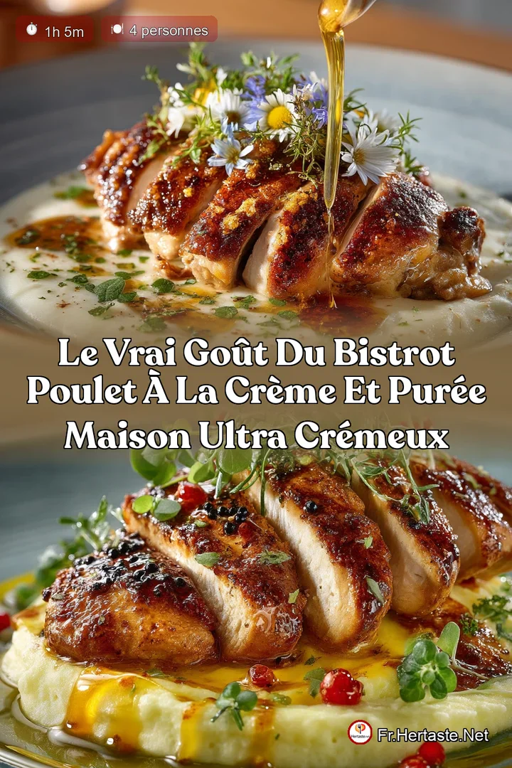 Le vrai go&ucirc;t du bistrot Poulet &agrave; la cr&egrave;me et pur&eacute;e maison ultra cr&eacute;meux