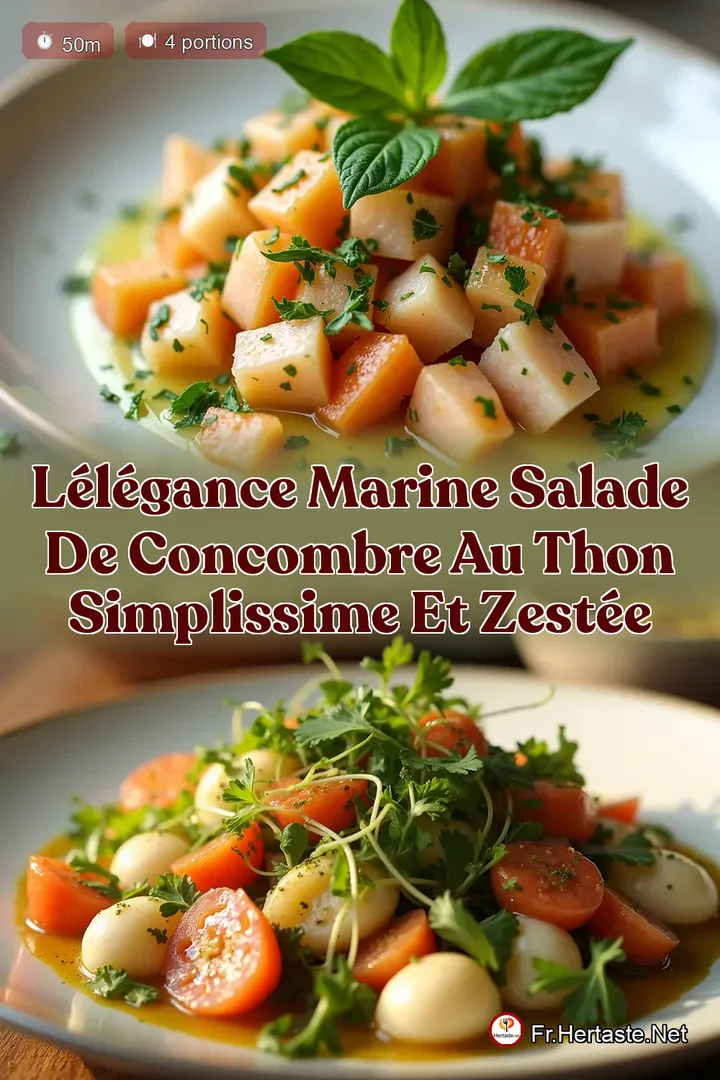 L&Eacute;l&eacute;gance Marine Salade de Concombre au Thon Simplissime et Zest&eacute;e