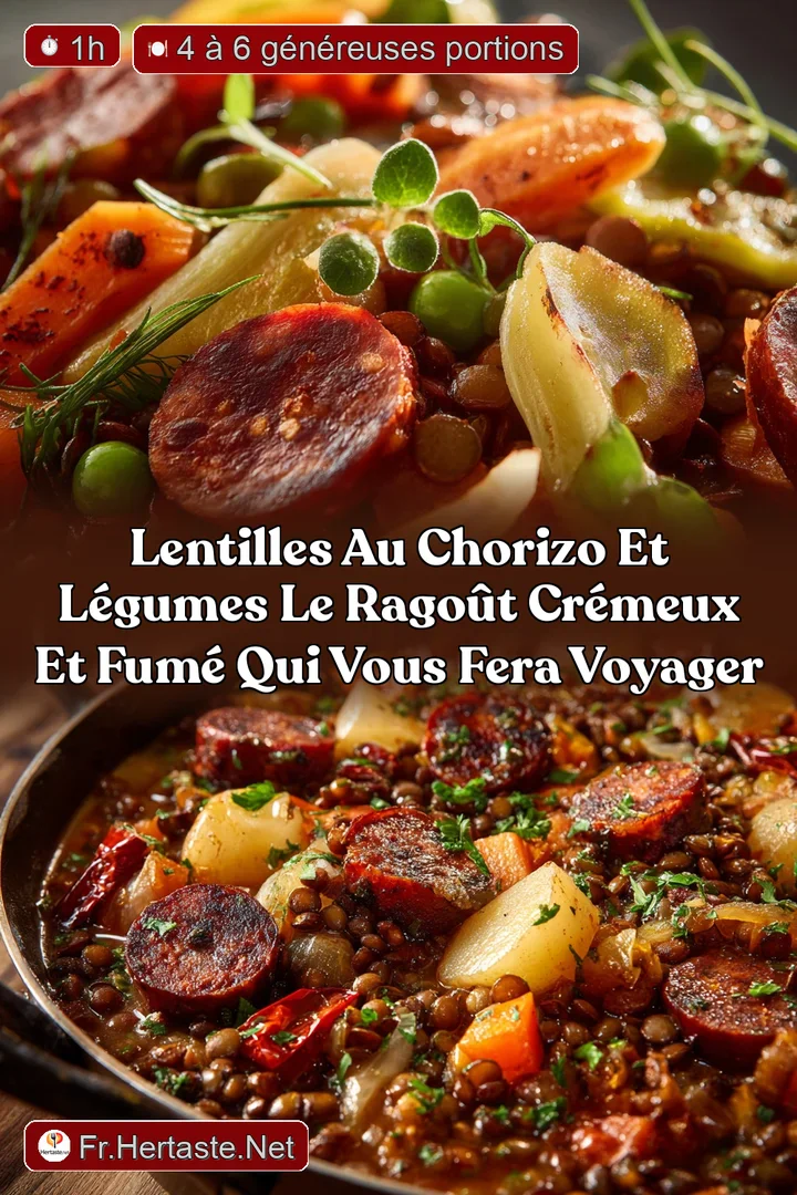 Lentilles au Chorizo et L&eacute;gumes Le rago&ucirc;t cr&eacute;meux et fum&eacute; qui vous fera voyager