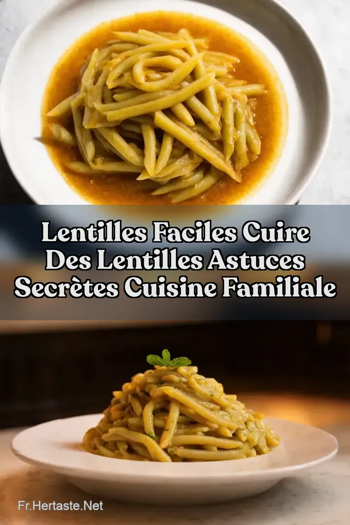 Lentilles Faciles cuire des lentilles Astuces Secr&egrave;tes Cuisine Familiale