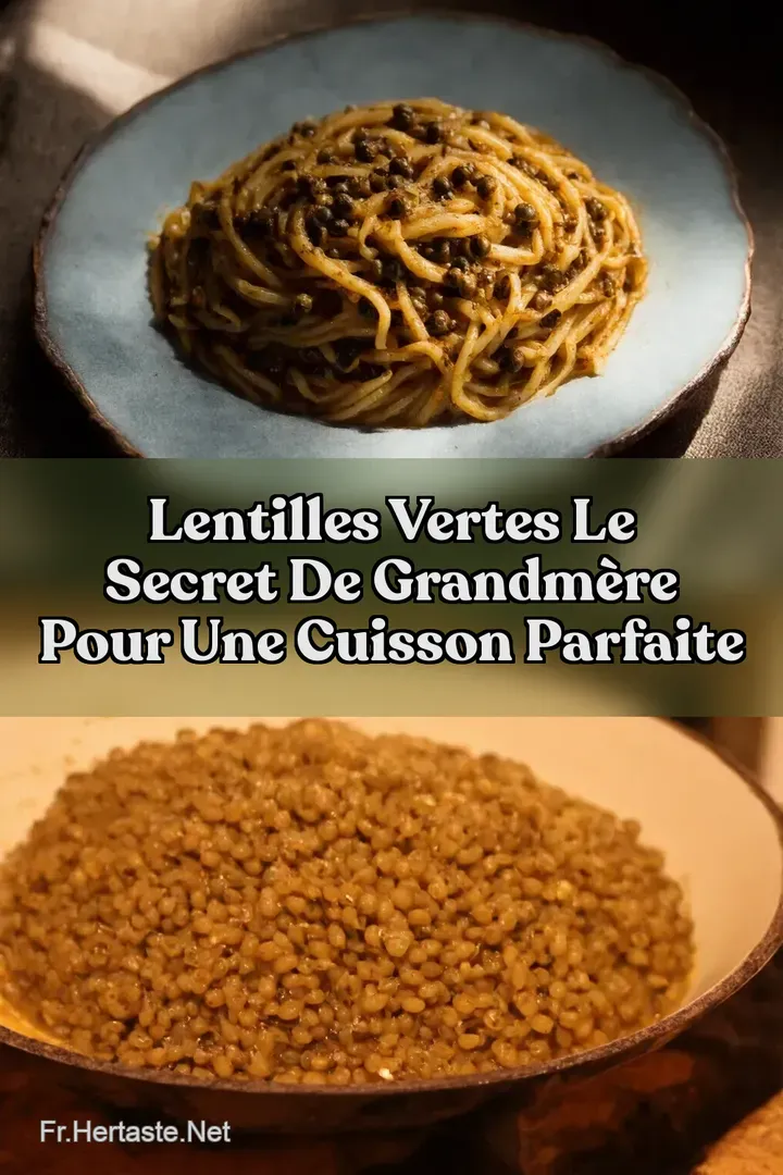 Lentilles Vertes Le Secret de GrandM&egrave;re pour une Cuisson Parfaite