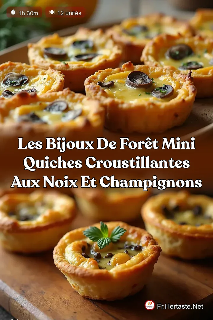 Les Bijoux de For&ecirc;t Mini Quiches Croustillantes aux Noix et Champignons
