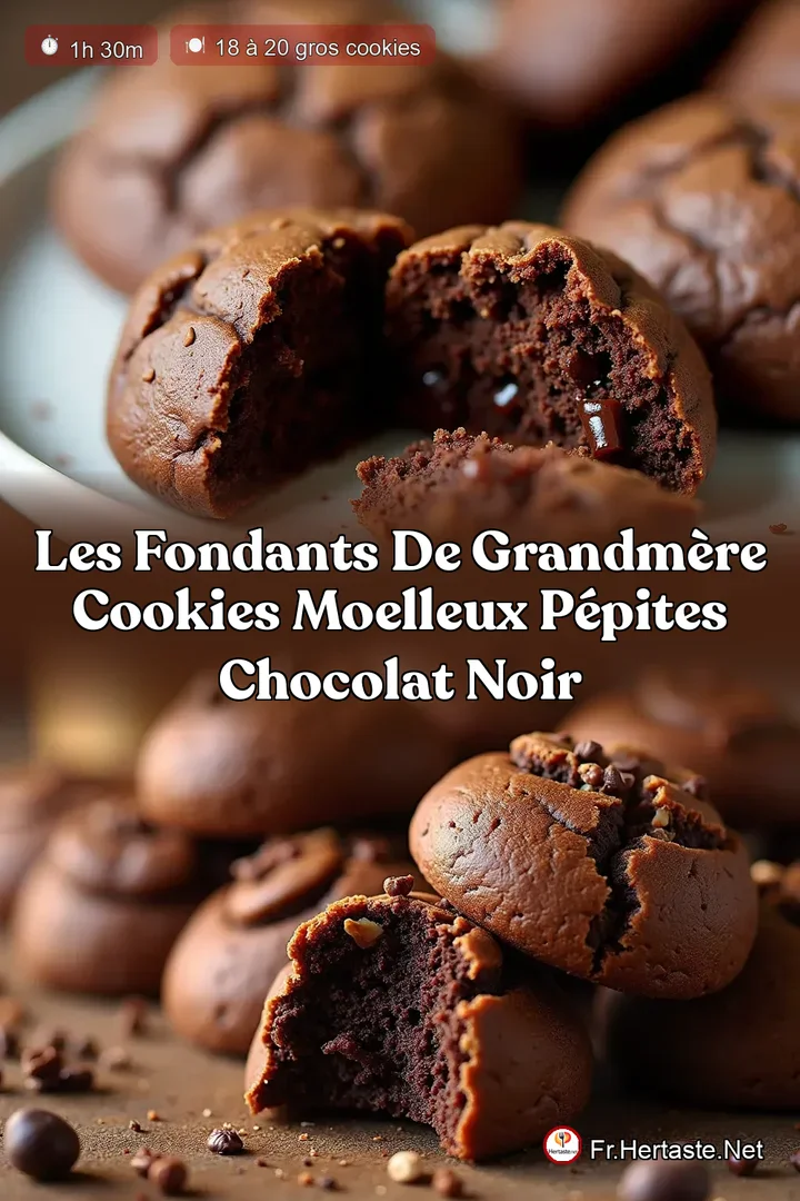 Les Fondants de GrandM&egrave;re Cookies Moelleux P&eacute;pites Chocolat Noir