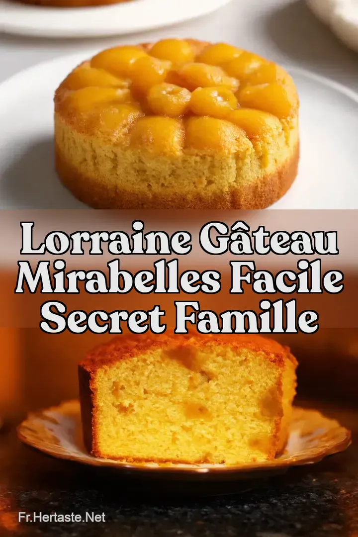 Lorraine G&acirc;teau Mirabelles Facile Secret Famille