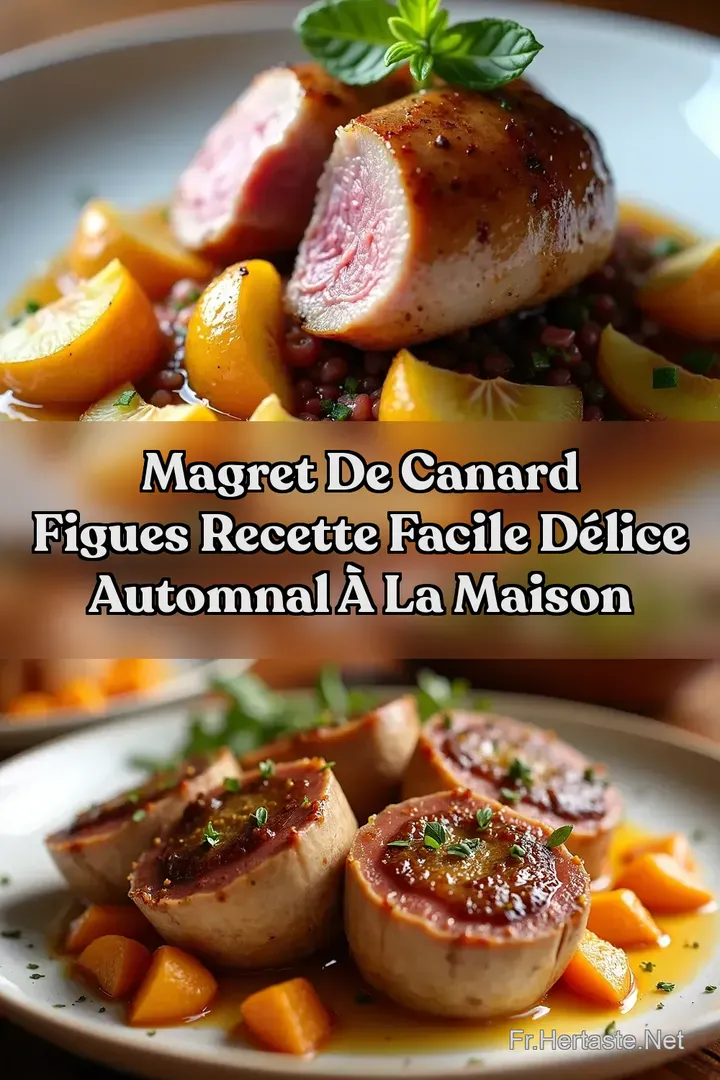 Magret de Canard Figues Recette Facile D&eacute;lice Automnal &agrave; la Maison