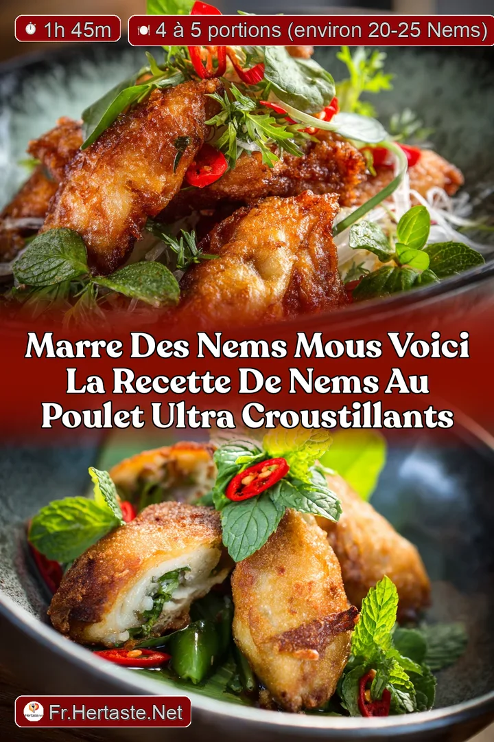 Marre des Nems Mous Voici la Recette de Nems au Poulet Ultra Croustillants