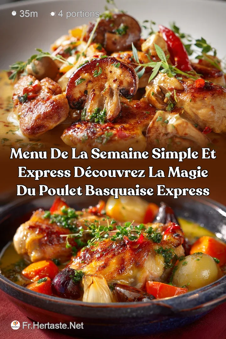 Menu de la Semaine Simple et Express D&eacute;couvrez la magie du Poulet Basquaise express