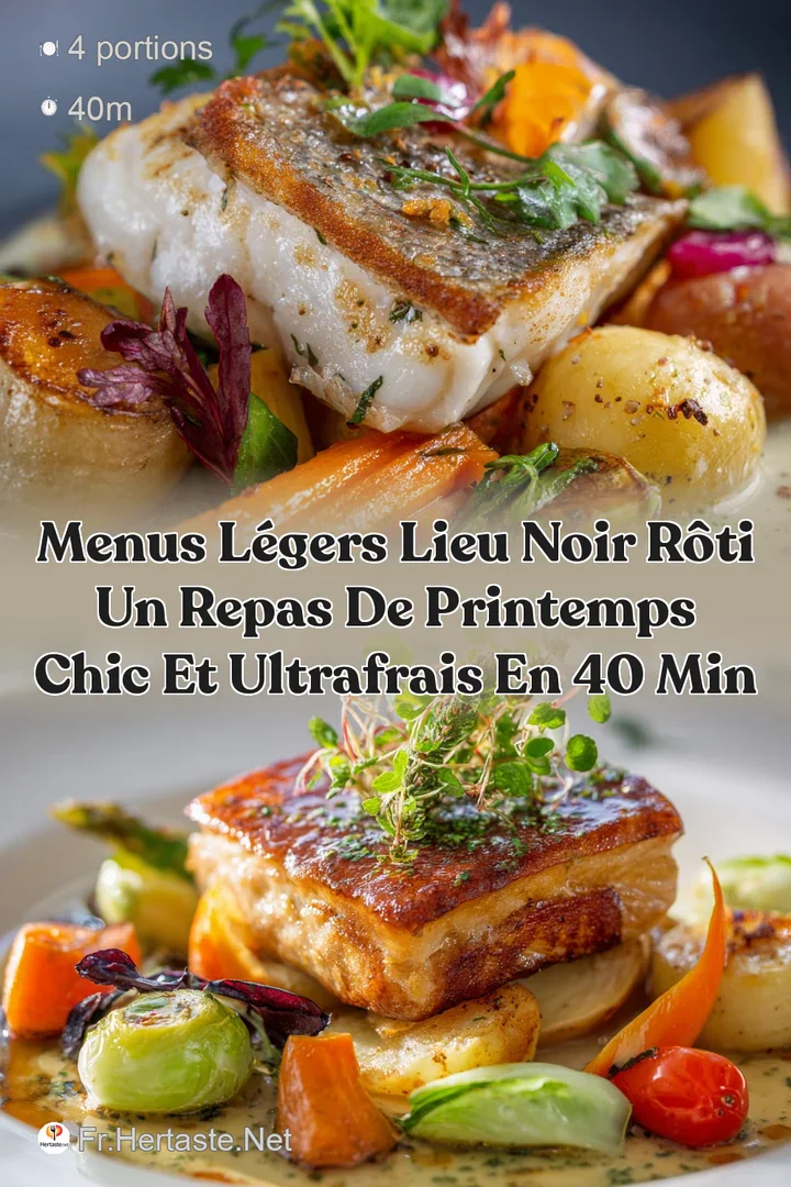 Menus L&eacute;gers Lieu Noir R&ocirc;ti Un Repas de Printemps Chic et UltraFrais en 40 Min