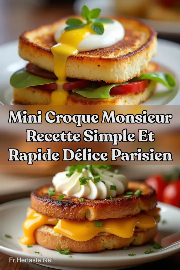 Mini Croque Monsieur Recette Simple et Rapide D&eacute;lice Parisien