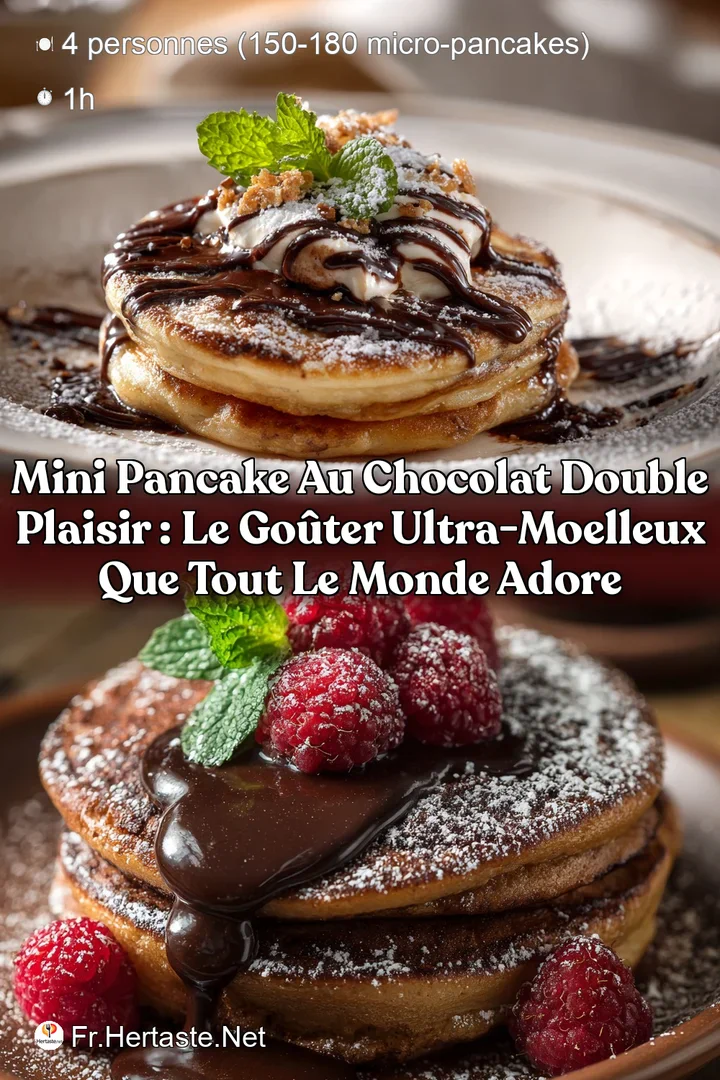 Mini pancake au chocolat double plaisir : Le go&ucirc;ter ultra-moelleux que tout le monde adore