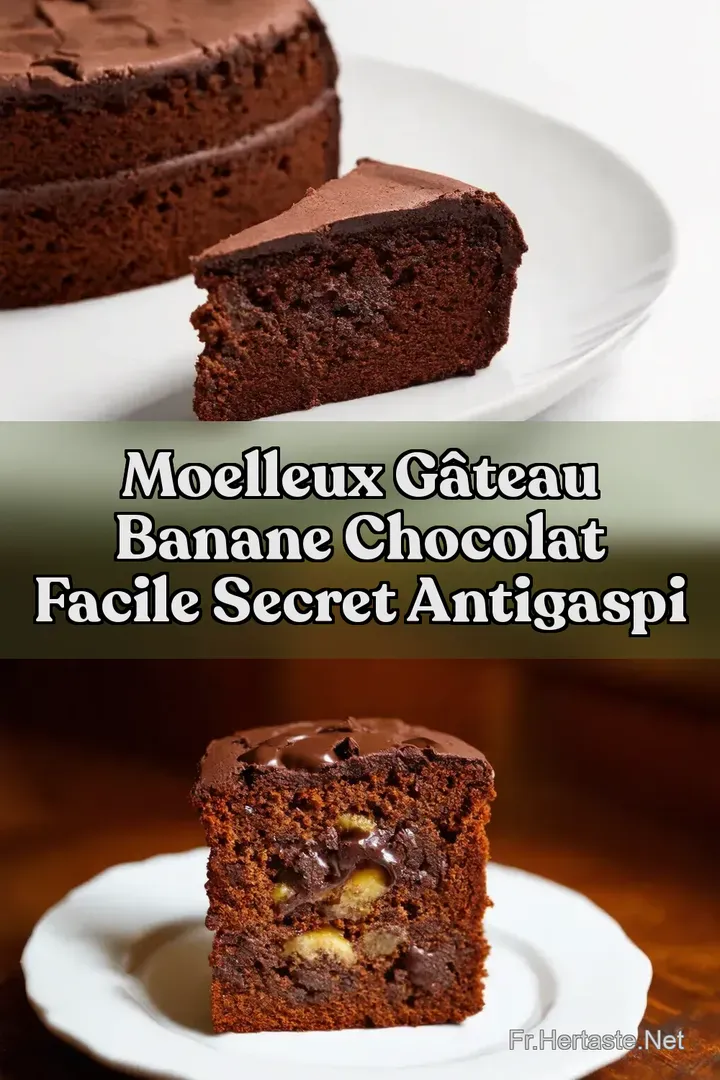 Moelleux G&acirc;teau banane chocolat facile Secret antigaspi
