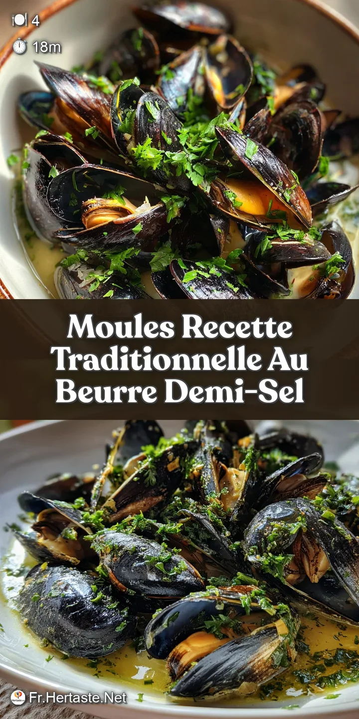 Close-up of plump, juicy mussels bathed in a savory, herbed broth. Steam swirls enticingly, hinting at warmth and rich fla...